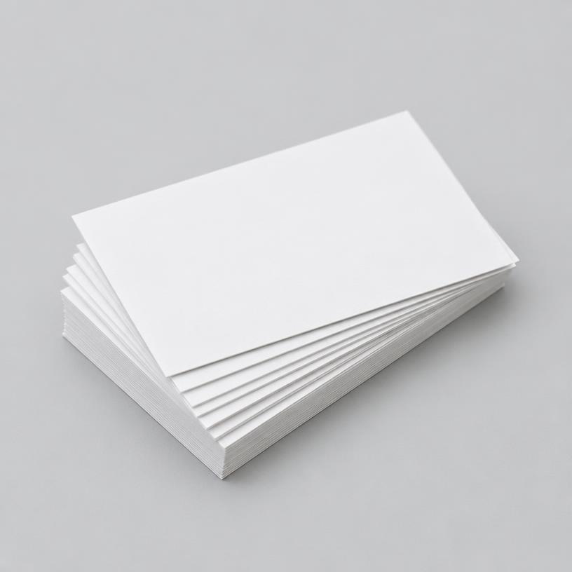 Pile de cartes de visite blanches