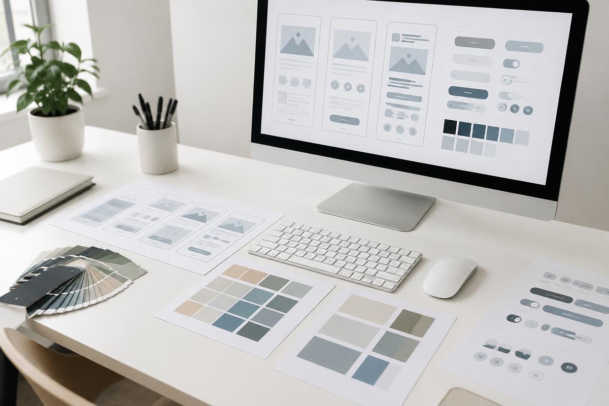 Maquettes de webdesign et composants d'interface